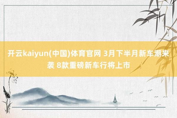 开云kaiyun(中国)体育官网 3月下半月新车潮来袭 8款重磅新车行将上市
