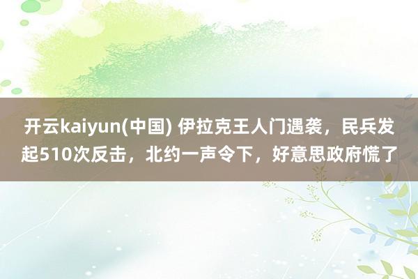开云kaiyun(中国) 伊拉克王人门遇袭，民兵发起510次反击，北约一声令下，好意思政府慌了