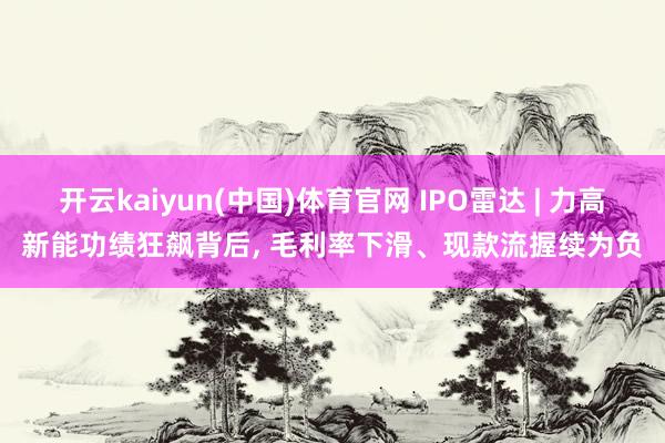 开云kaiyun(中国)体育官网 IPO雷达 | 力高新能功绩狂飙背后， 毛利率下滑、现款流握续为负
