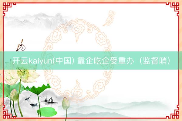 开云kaiyun(中国) 靠企吃企受重办（监督哨）