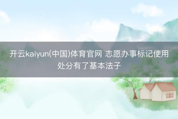 开云kaiyun(中国)体育官网 志愿办事标记使用处分有了基本法子