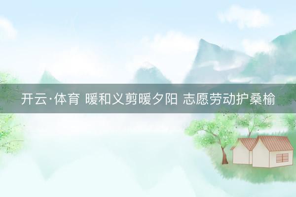 开云·体育 暖和义剪暖夕阳 志愿劳动护桑榆