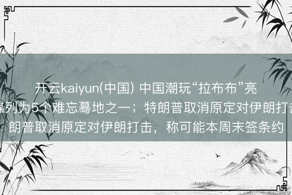 开云kaiyun(中国) 中国潮玩“拉布布”亮相全国杯开幕式，被官媒列为5个难忘蓦地之一；特朗普取消原定对伊朗打击，称可能本周末签条约