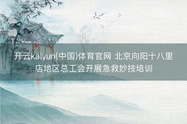 开云kaiyun(中国)体育官网 北京向阳十八里店地区总工会开展急救妙技培训