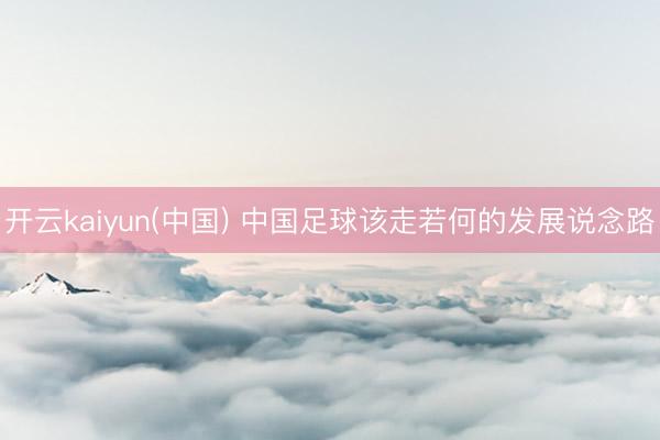 开云kaiyun(中国) 中国足球该走若何的发展说念路